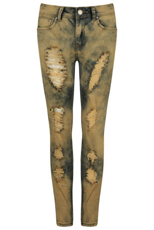 Mud Wash Ripped Jeans