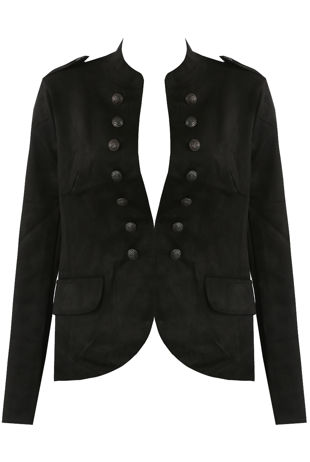 Black Faux Suede Jacket
