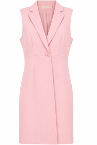 Pink Crossover Sleeveless Tailored Gilet