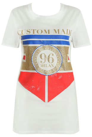 White Milan 96 Custom Made Tee