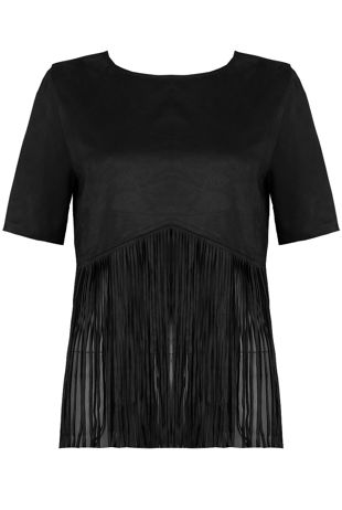 Khaki Tassled Detail Back Zip Up Tops- BLACK