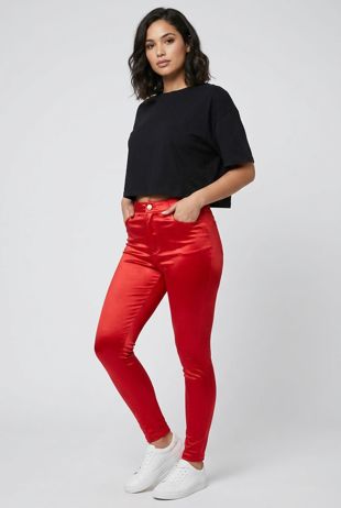 Disco Skinny Trouser In Red