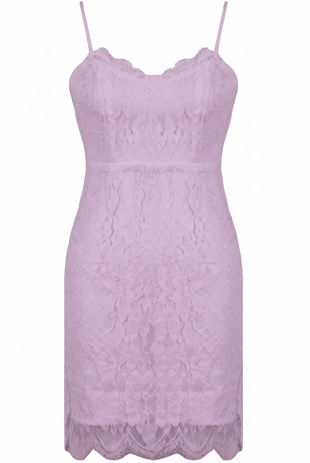 Lilac Block Colour Lace Bodycon Mini