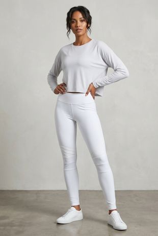 White PVC Textured Leggings