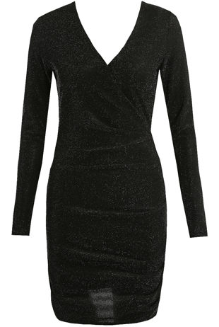 Black Long sleeve Lurex Dress