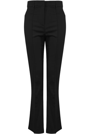 Black Front Seam Bootcut Pants