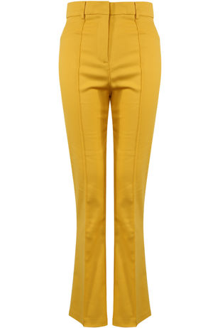 Yellow Front Seam Bootcut Pants