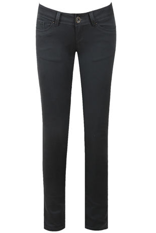 Grey Soft Skinny Zip Up Jeans