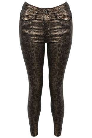 Reptile Foil Skinny Jeans