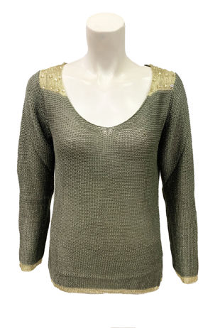Metallic Crochet Knit Embellished Jumpers Mixed Pack