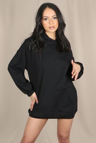 Black Heart Ripples Print Back Hoodie