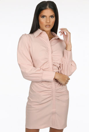 Oversize Shirt Dress in Rose 