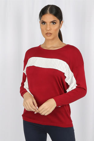 Fine Knit With Pleated Frill