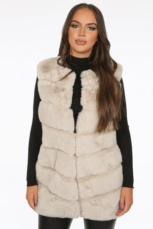 Layered Faux Fur Gilet