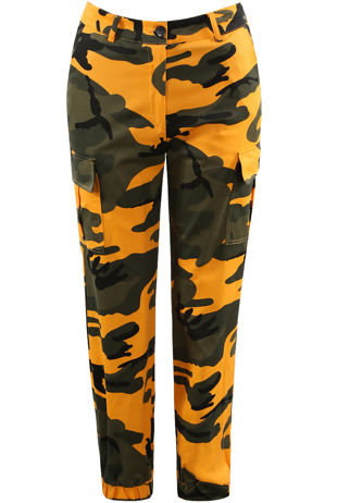 Camouflage Button Up Jogger Pants