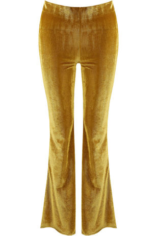 Mustard Soft Velvet Cord Trousers 
