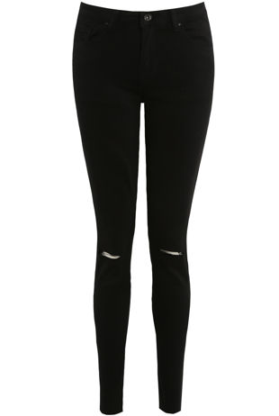 Black Ripped Denim Skinny Jeans 