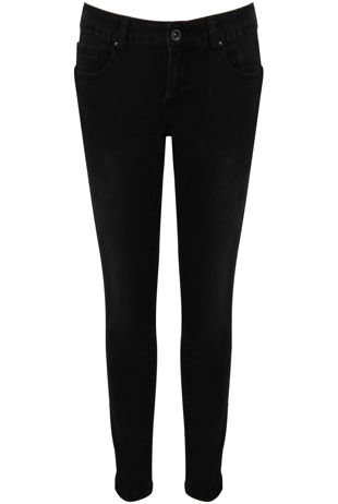 Black Denim Ankle Zip Skinny Jeans