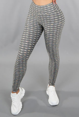 Rainbow Honeycomb Active Bum Sculpt Seam Leggings