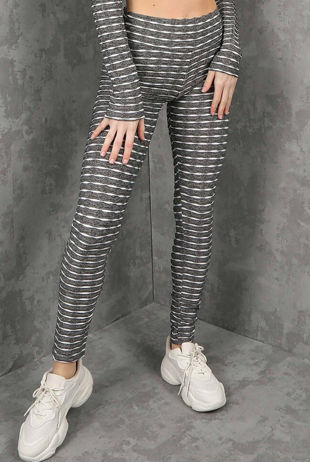 White Honeycomb Active Bum Sculpt Seam Leggings