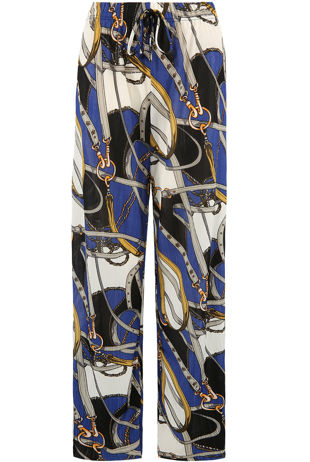 Blue Chain Print Pants
