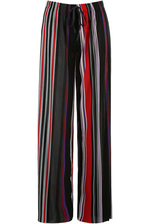 Grey Stripes Wide Leg Trouser
