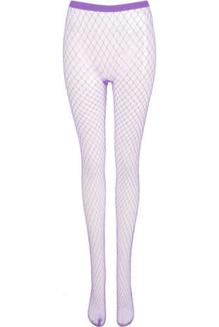 Purple Fishnet Tights