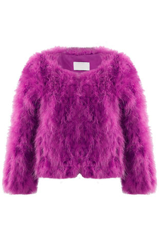 Purple Ostrich Feather Jacket