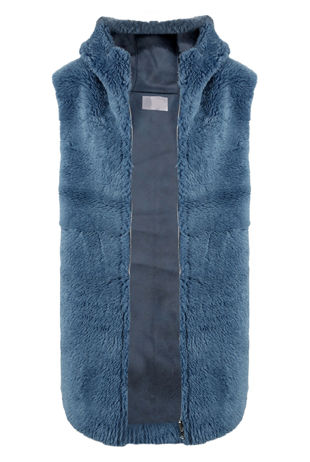 Blue Borg Reversible Faux Shearling Gilet