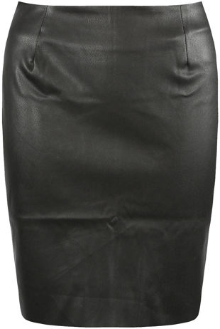 Faux Leather Skirt in Black