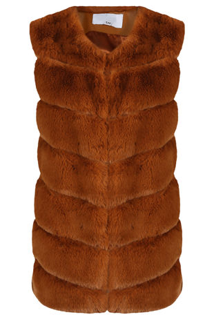 Rust Layer Fur Gilet