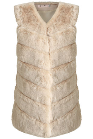 Cream Layer Fur Gilet