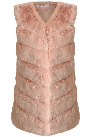 Layered Faux Fur Gilet