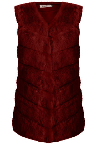 Wine Layer Fur Gilet