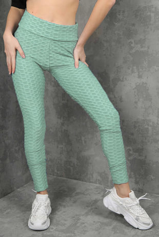 Mint Honeycomb High Waisted Leggings