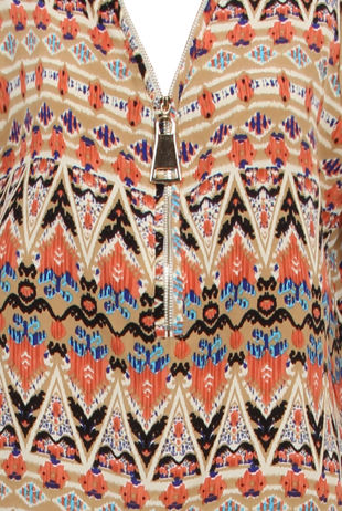 Multicolour Aztec Print Top