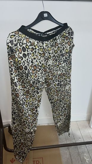 Beige Leopard Trouser