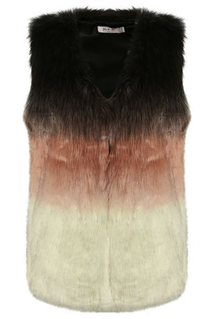 Multi Colours Faux Fur Gilet