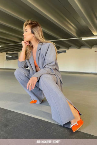 Orange Diamante Cake Stand Heeled Courts