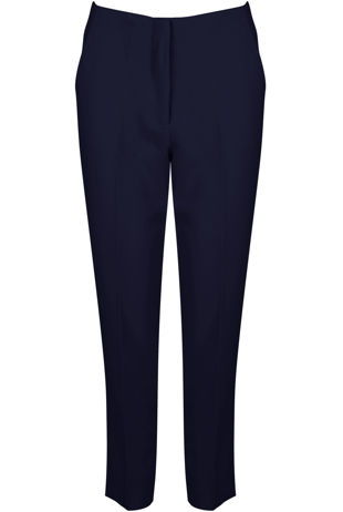 Navy Tailored Cropped Pants