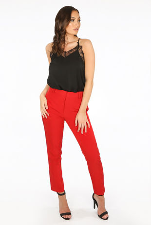 Red Side Stripes Tailored Trousers