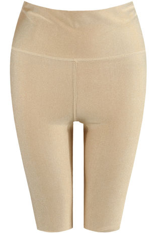 Beige Shimmer Cycling Shorts