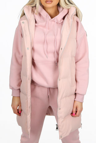 Hooded Longline Puffer Gilet