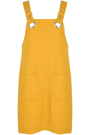 Yellow O Ring Dungaree Dress