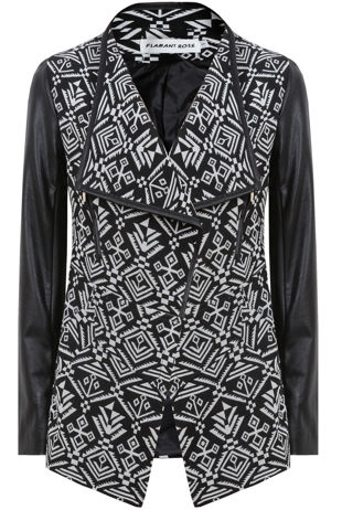 Mono Aztec PU Sleeve Jacket 