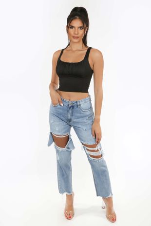 Black Ruched Front Bralette