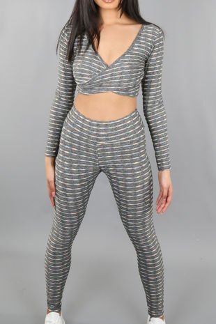 Rainbow Honeycomb Active Co-ord With Bum Sculpt Seam