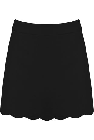 Black Scallop Edge Skirts 