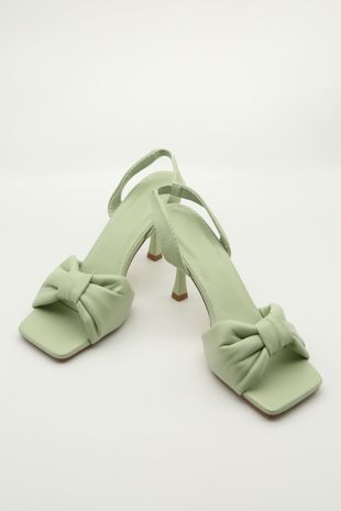 Pastel Green Bow Sling Back Mule