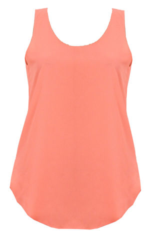 Pink Muscle Back Sleeveless Tops